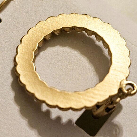 St. Thomas Goldtone Round Amethyst & Pearl Dangle Leverback Earrings - Picture 3 of 3